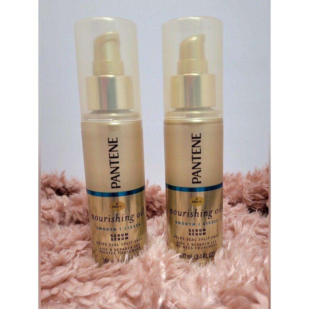 Set of 2 Pantene Pro-V Smooth Nourishing Hair Oil Serum Brand New, Discontinued